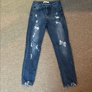 KanCan Blue Skinny Distressed Jeans